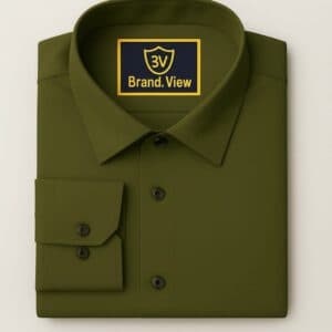 China Spandex Formal Shirt(Colour-OLIVE)