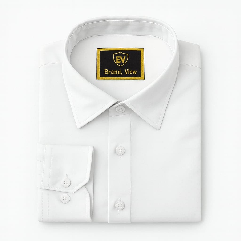 China Spandex Formal Shirt(Colour-White)