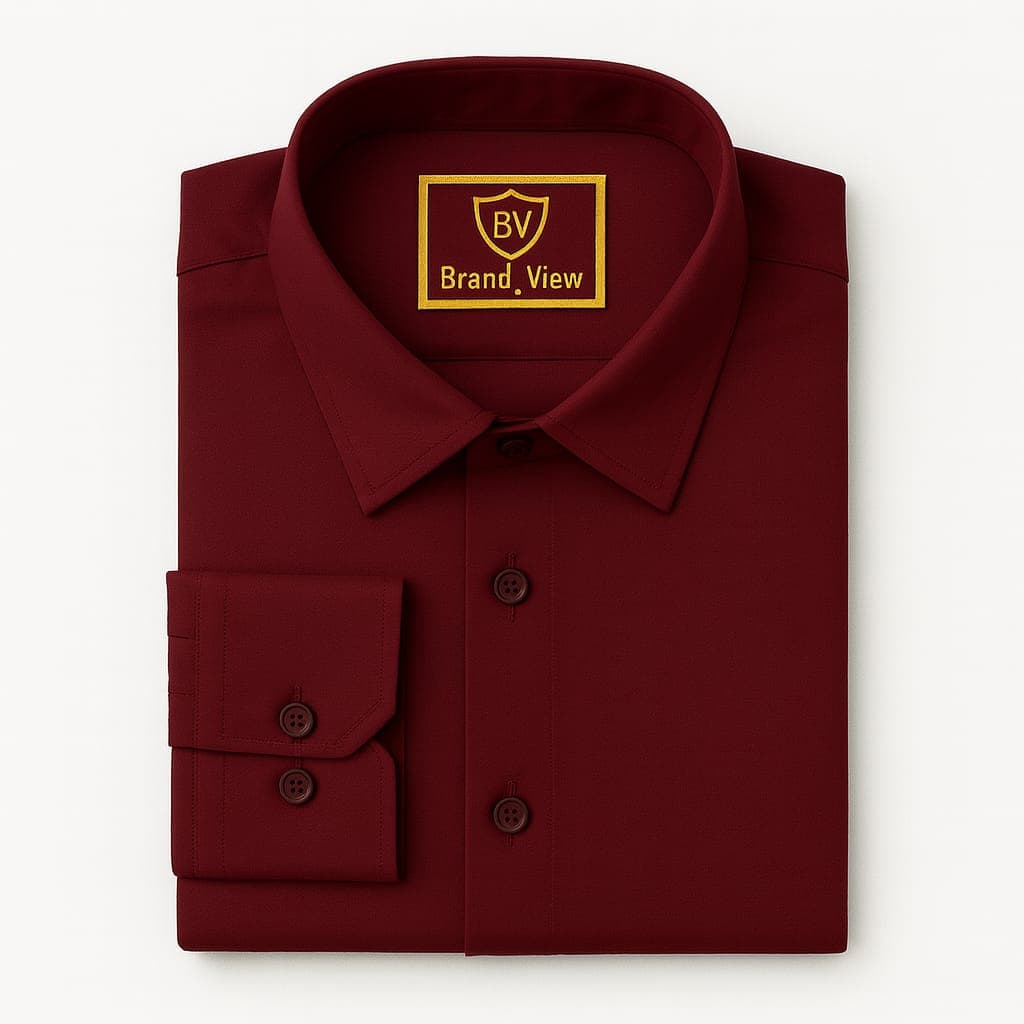 China Spandex Formal Shirt(Colour-Marun)