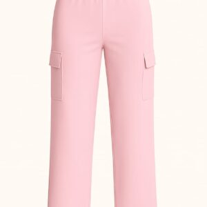 Women’s Premium Cargo Pant (BABY PINK COLOUR) (No Zipper)