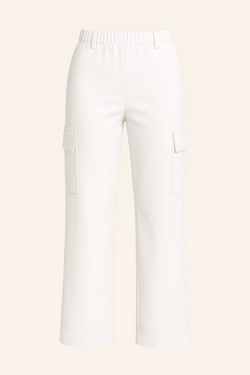 Women’s Premium Cargo Pant (WHITE COLOUR) (No Zipper)