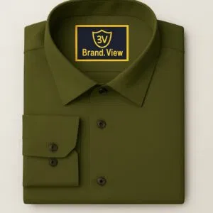 China Spandex Formal Shirt(Colour-OLIVE)