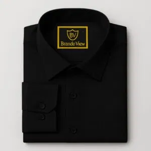 China Spandex Formal Shirt(Color-BLACK)
