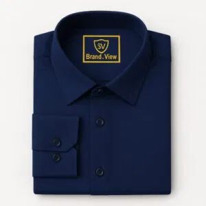 China Spandex Formal Shirt(Colour-NAVY BLUE)