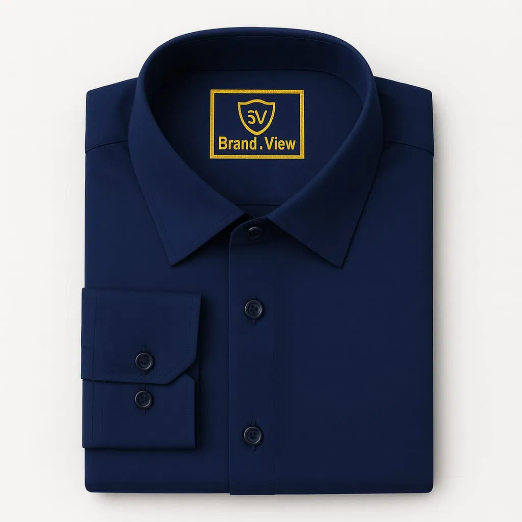 China Spandex Formal Shirt(Colour-NAVY BLUE)