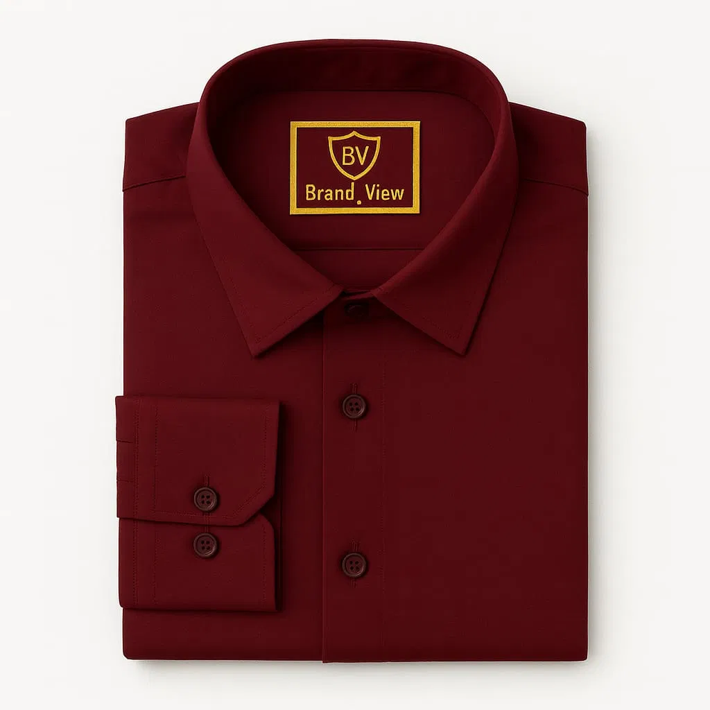 China Spandex Formal Shirt(Colour-Marun)