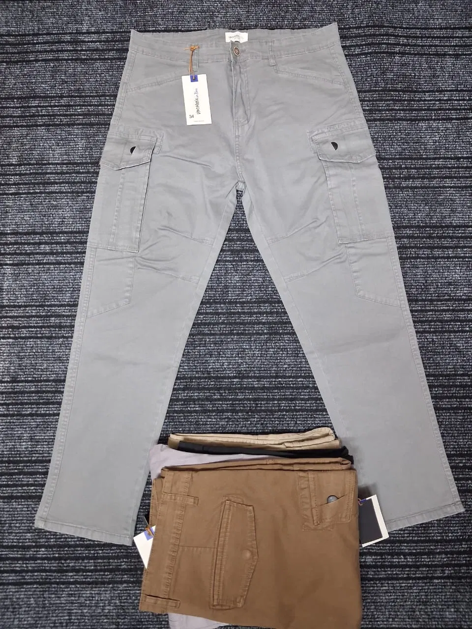 SIX POKET CARGO PANT(ASH COLOUR - Image 2