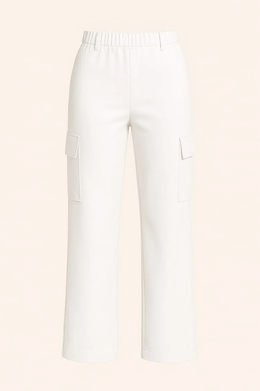Women’s Premium Cargo Pant (WHITE COLOUR) (No Zipper)